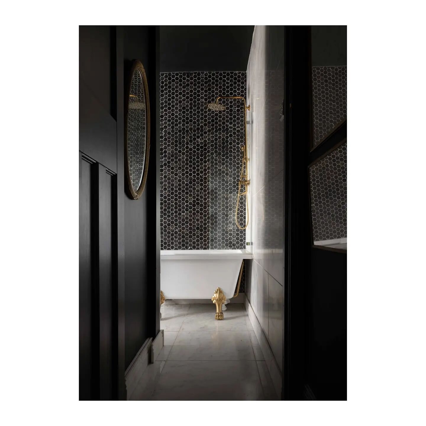 【A Little Splash - Brighton &amp; Hove】
A little space means you are ever closer to the details fitted. It often means you don't need as many tiles or an extra large tub allowing for more quality in the budget. With that in mind the designer really b