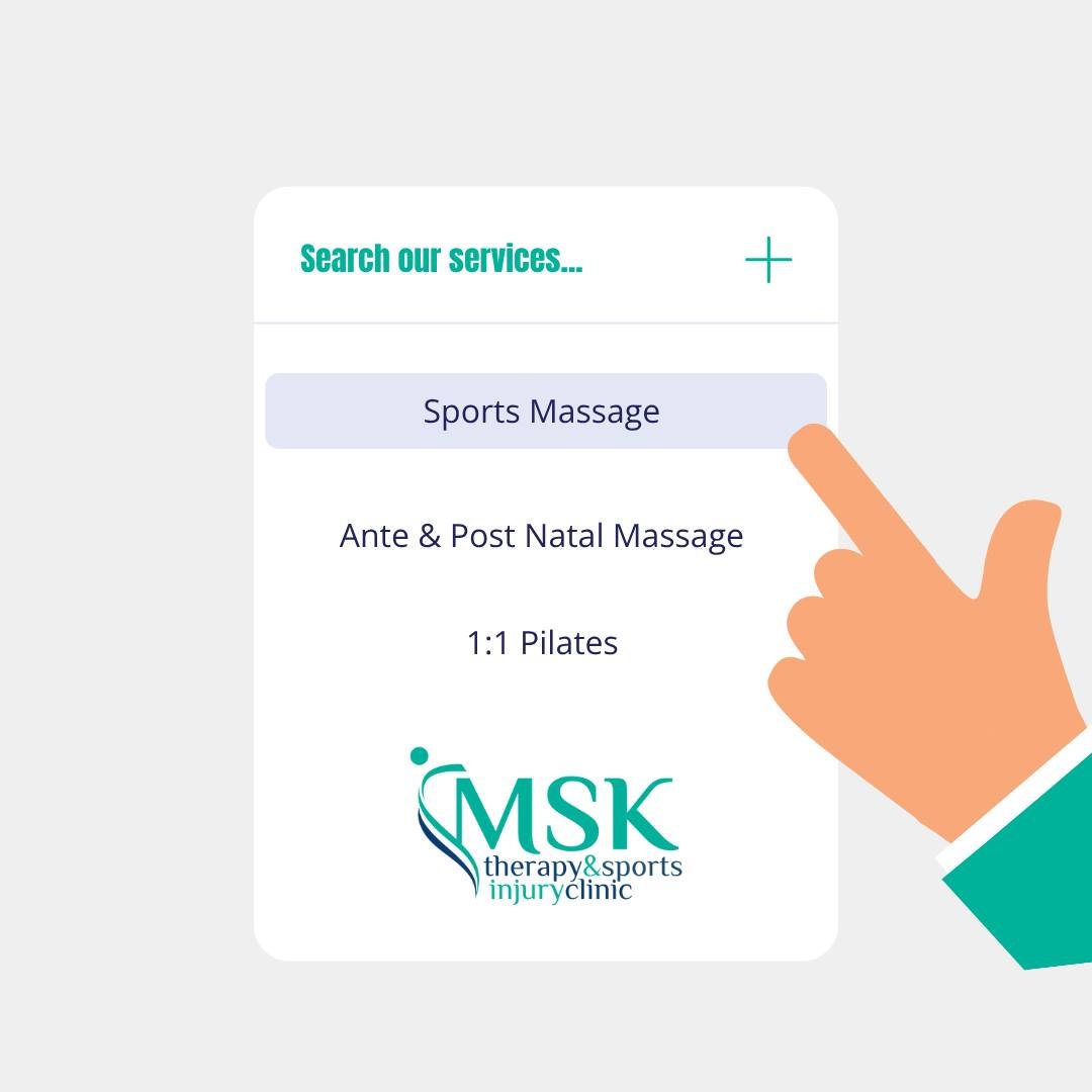 Did you know we offer the following services at MSK Therapy and Sports Injury Clinic?

Our experience team of therapists specialise in sports massage but also provide:

1:1 Pilates 
Ante &amp; Post Natal Therapy 

Our therapists are trained in a numb