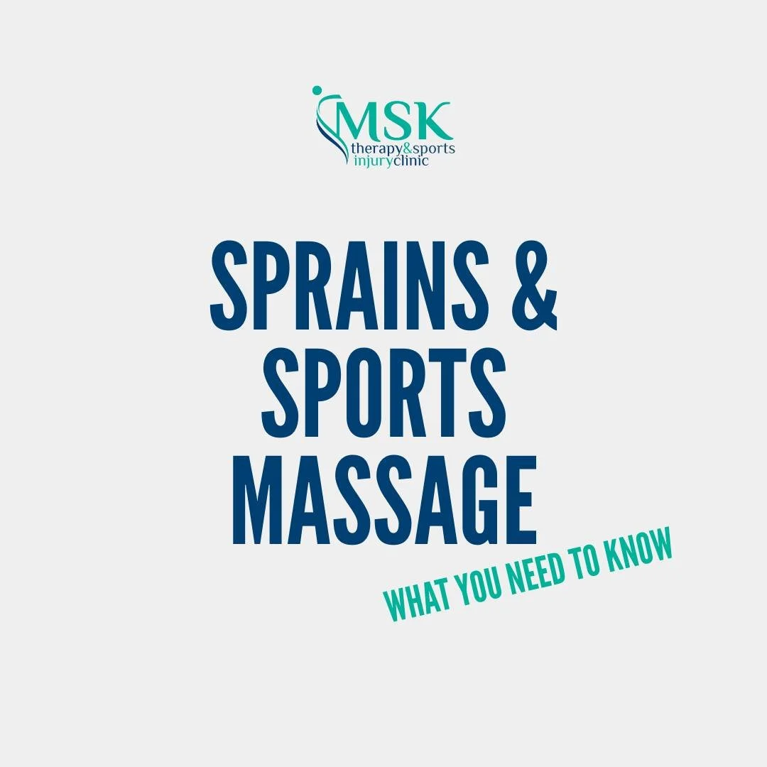Sports Massage &amp; Sprains....

Sports massage can be beneficial following the acute phase (24-72hours) of a sprain.  It can help to:

- Aid tissue circulation
- Add tensile stress, reducing haphazard scar tissue formation
- Enhance flexibility, pr