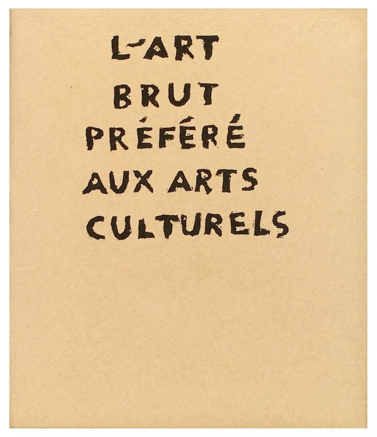 Couverture du catalogue/manifeste de l’exposition organisée en 1949 à la galerie Drouin par la Compagnie de l’Art Brut - Paris - Galerie René Drouin - 1949