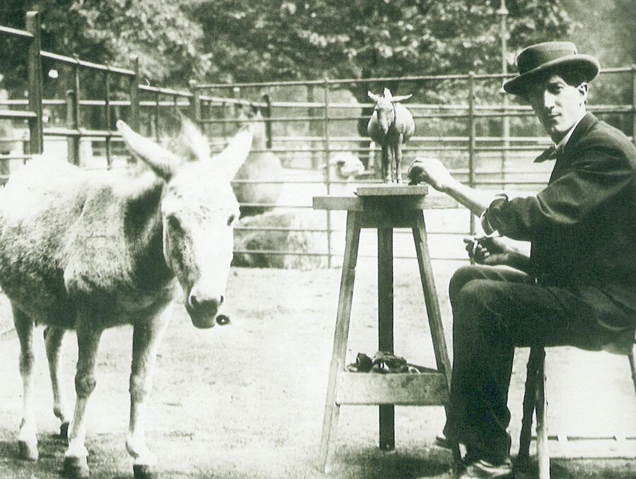 Rembrandt Bugatti et une hémione, Zoo de Anvers, vers 1913, Image (DR)