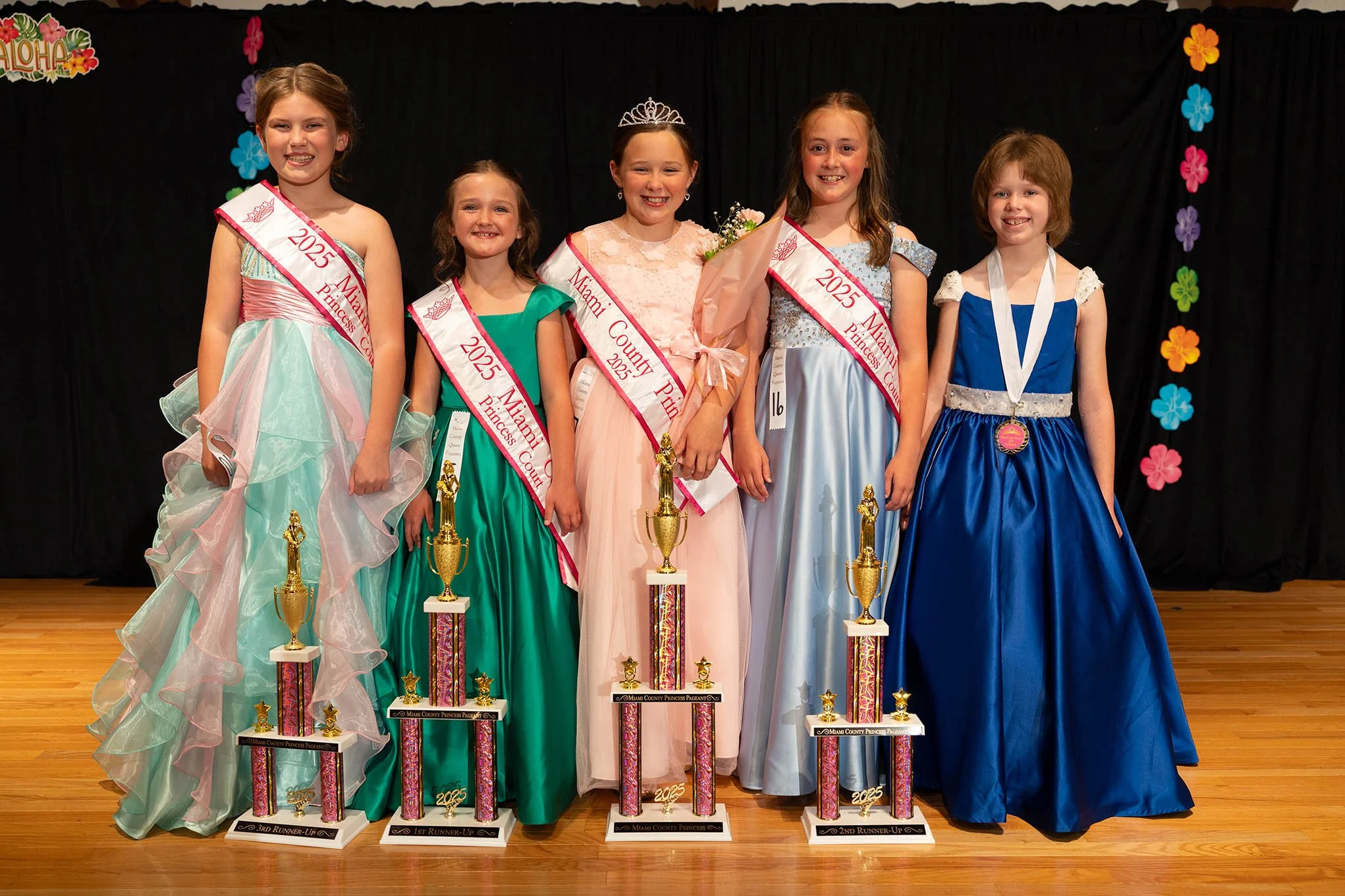 Miss Miami County Princess 2025 Finalists at the 4-H Fair Pageant in Peru Indiana ©