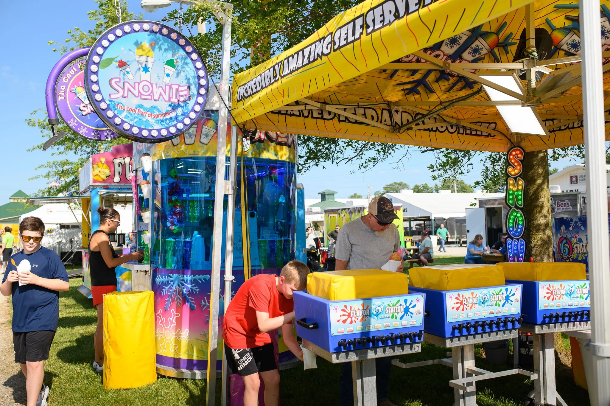 Carnival Food Vendor at the County 4-H Fair in Peru Indiana