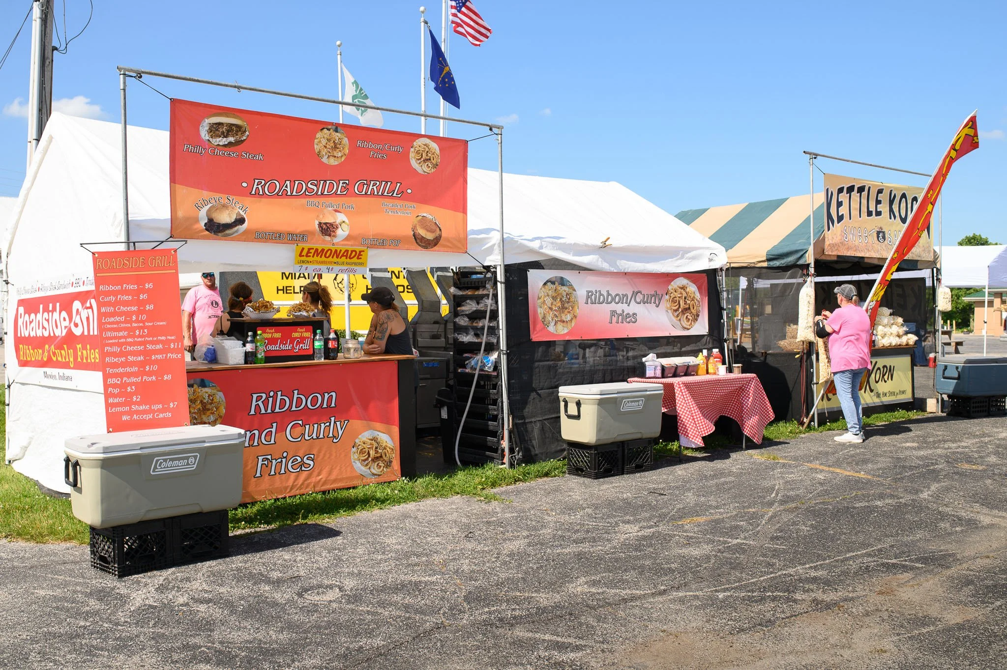 Carnival Food Vendor at the County 4-H Fair in Peru Indiana