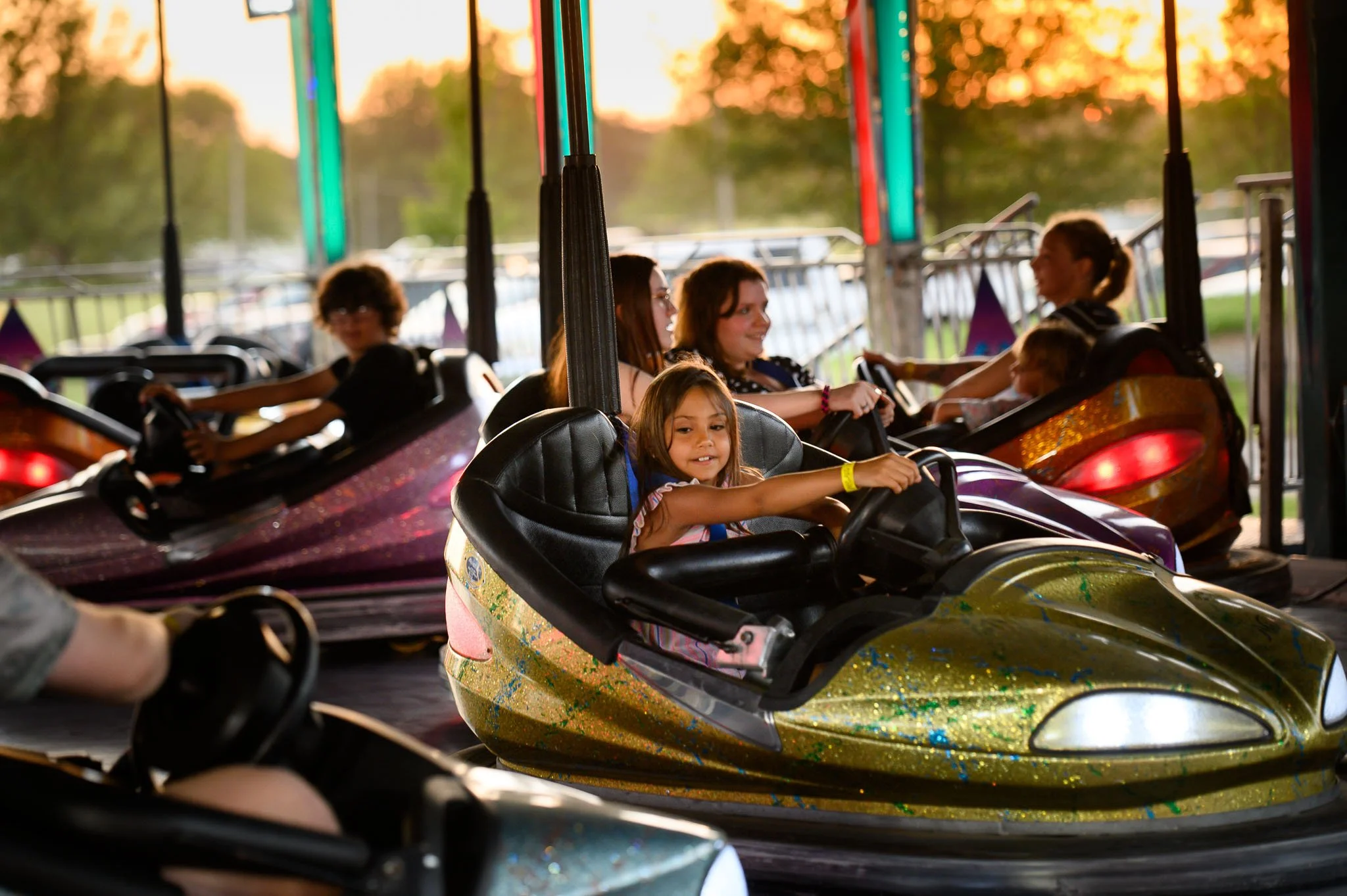 Amusement rides for kids at the County 4-H Fair in Peru Indiana