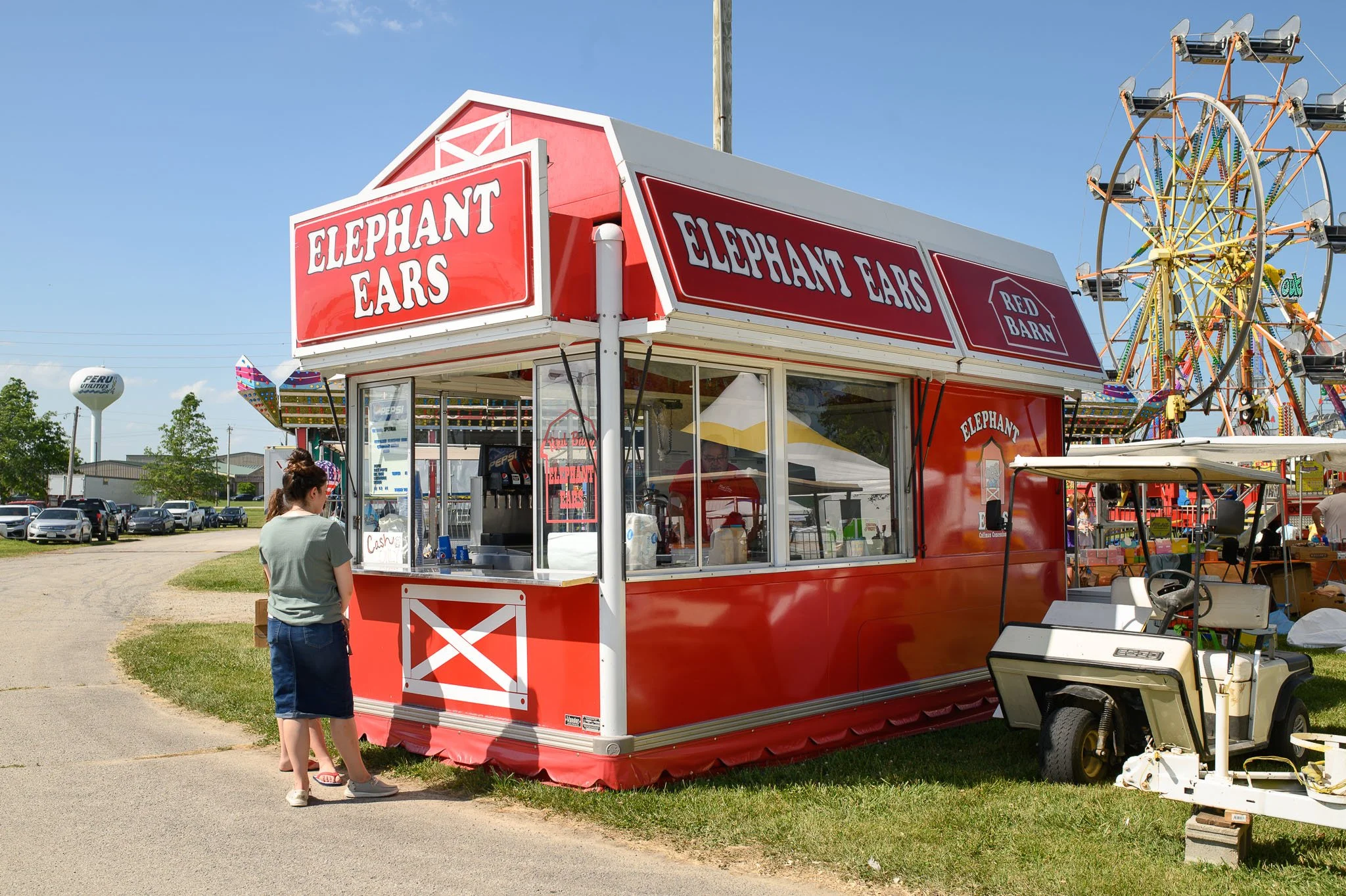 Elephant Ears Carnival Food Vendor at the County 4-H Fair in Peru Indiana