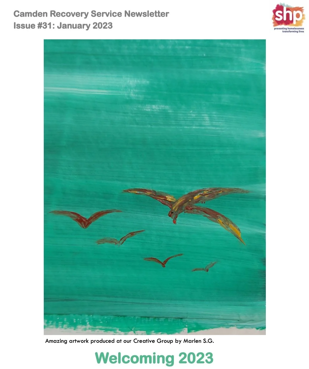 Camden Recovery, Aftercare and ETE Services Newsletter - January 2023