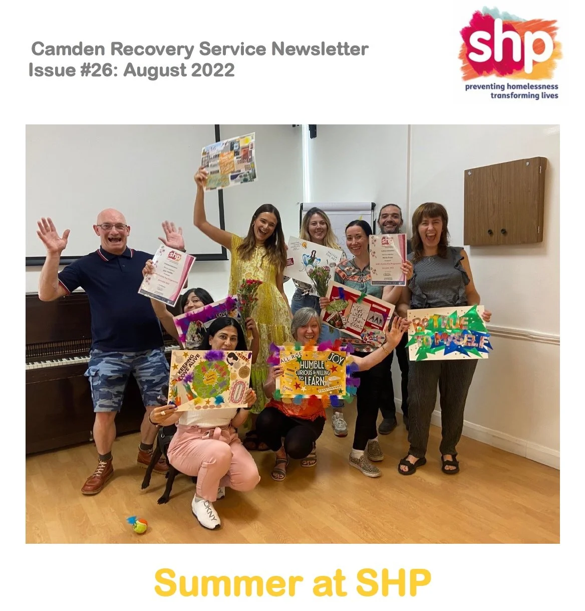 Camden Recovery, Aftercare and ETE Services Newsletter - August 2022