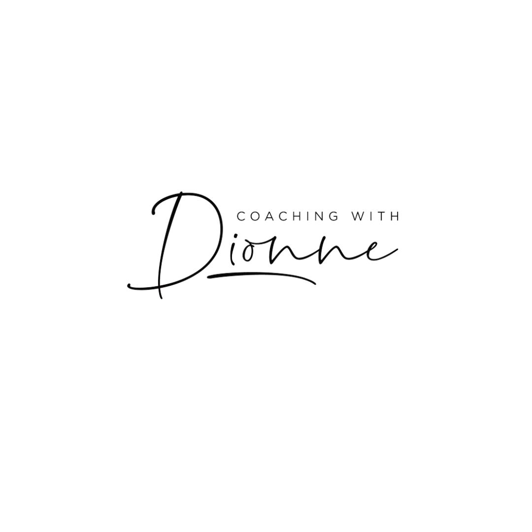 Logo for 'Coaching with Dianne' featuring elegant black script and block text on a white background.