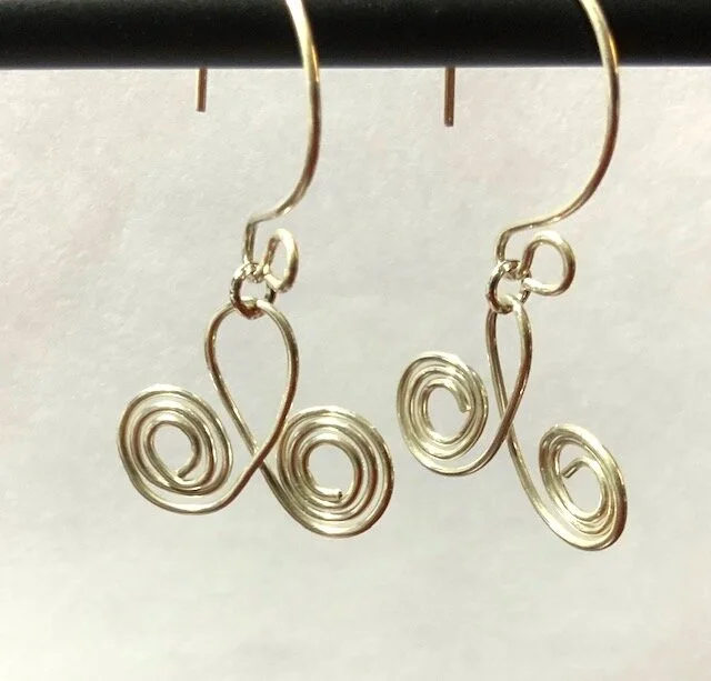 Sterling Silver Swirl Earrings