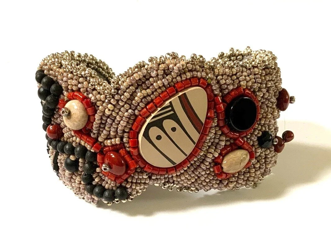 Beaded Embroidery Cuff 