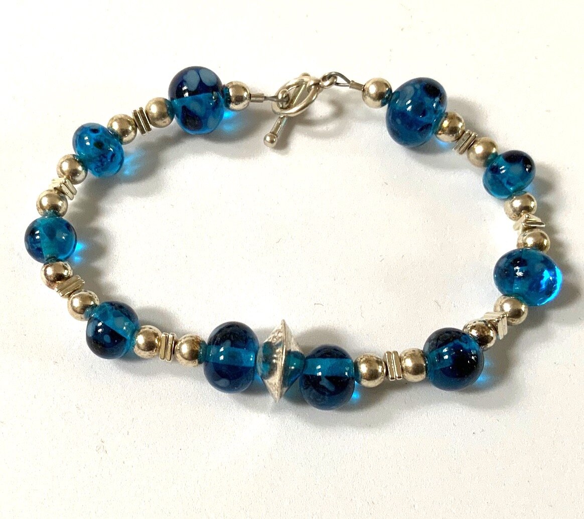Blue and Silver Bracelet
