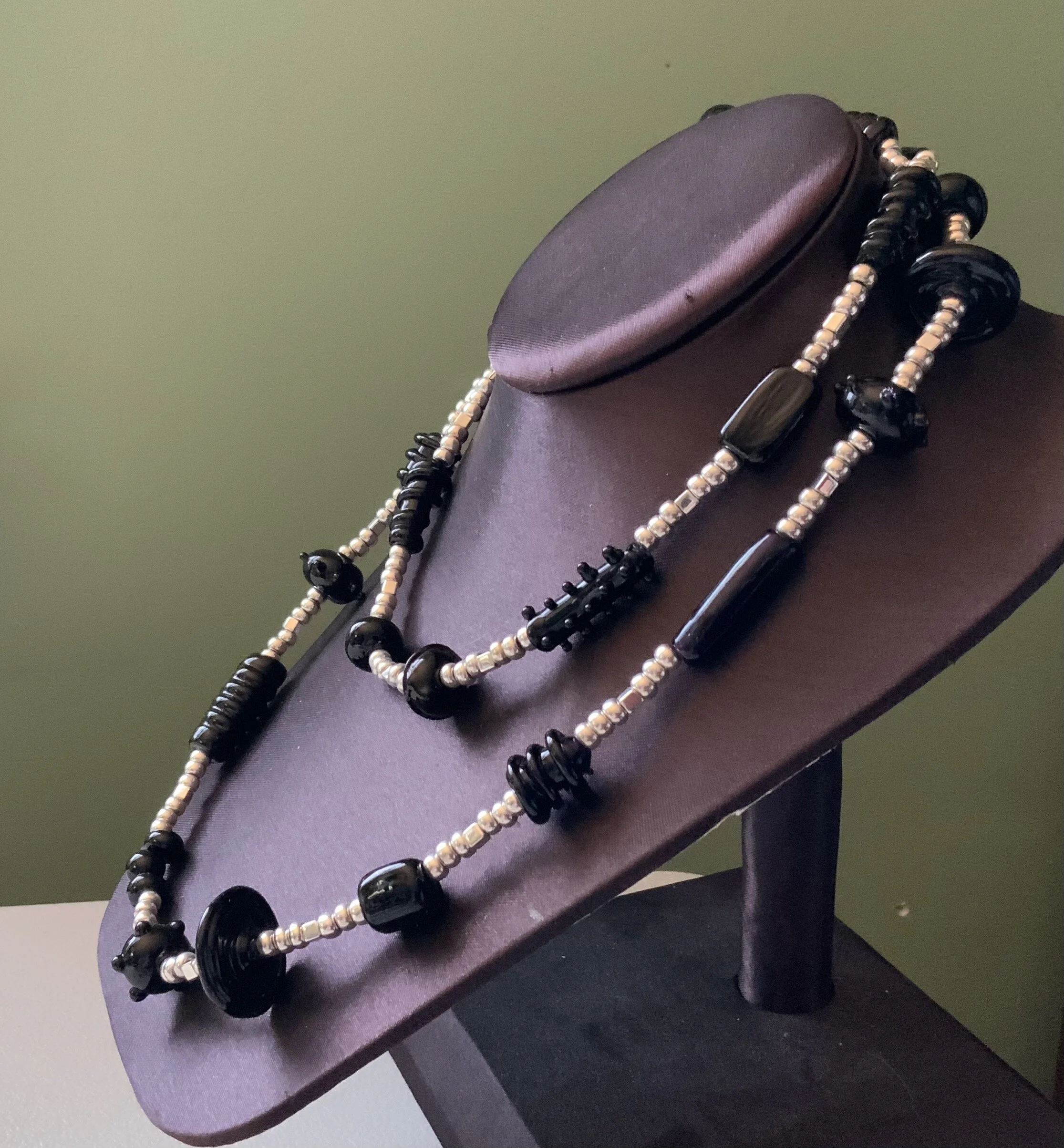 Black and Silver Necklace