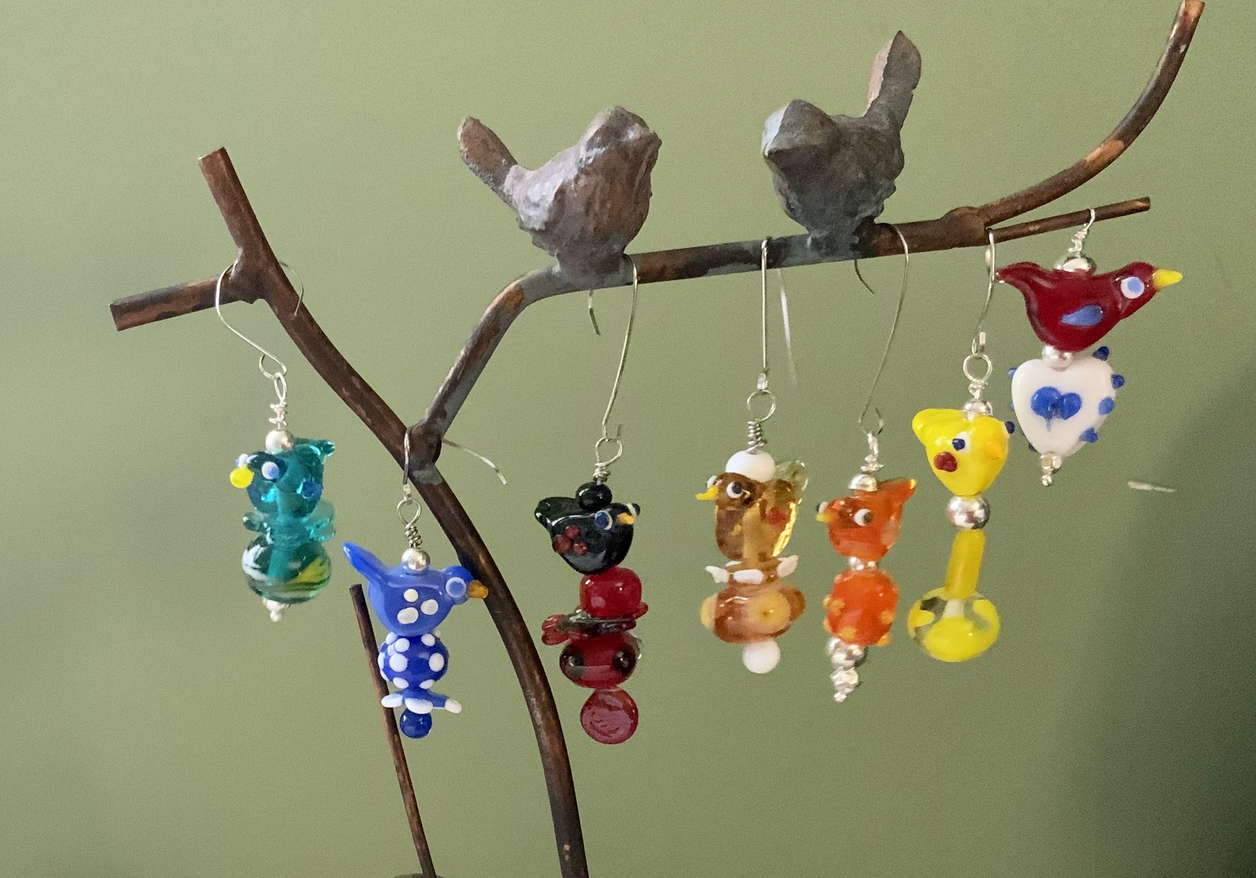 Birds on a Wire Necklace