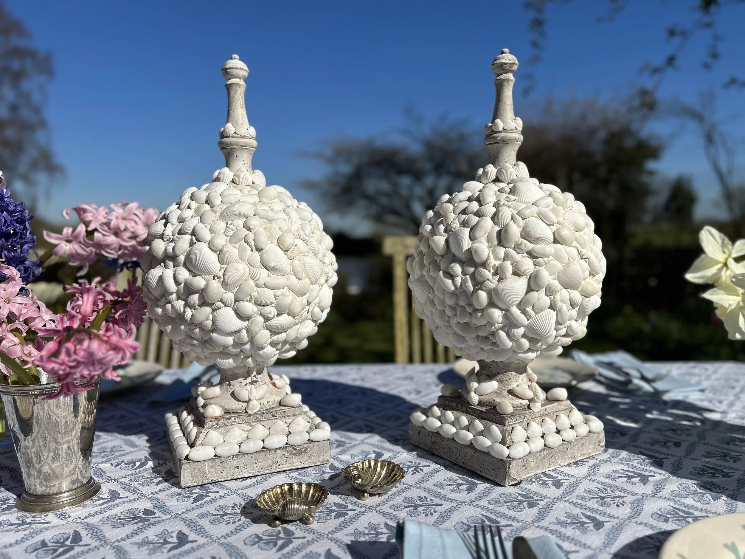 Shells Finials Montrose Finials — Linda Fenwick Shell Art & Design