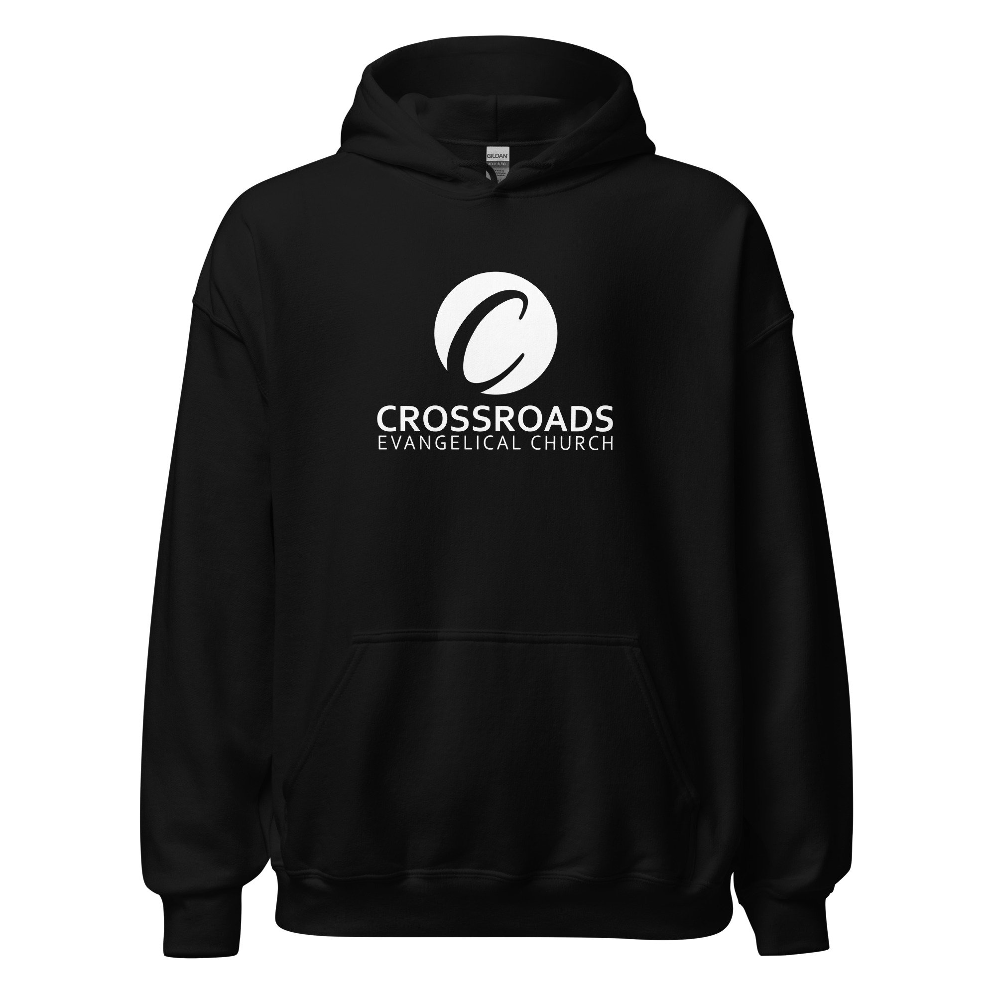 Unisex Hoodie Stacked Logo White