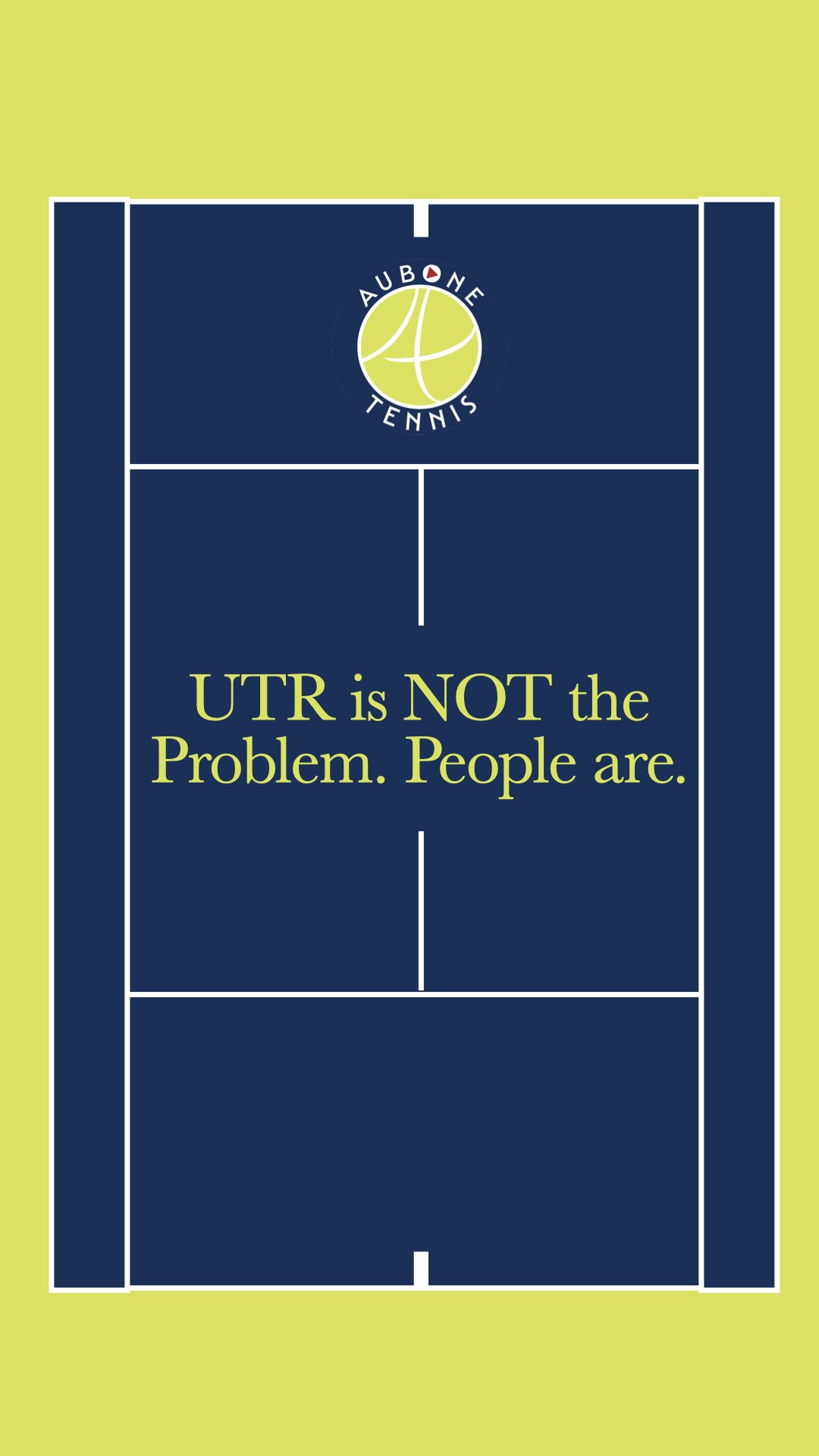 UTR Is Not the Problem -People Are