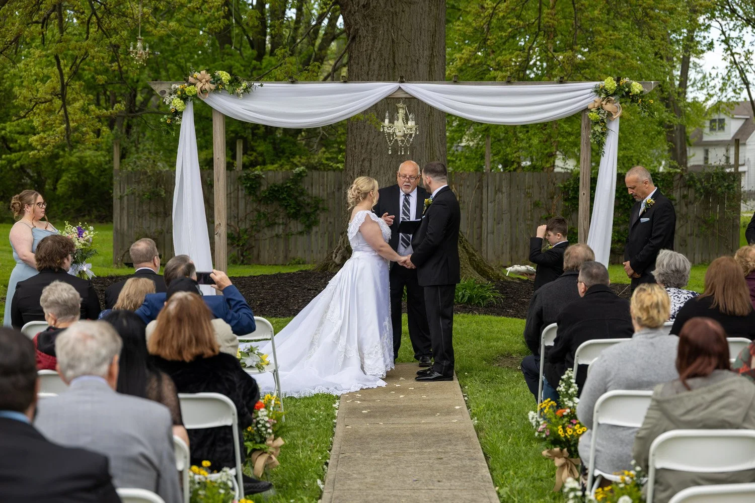 Outdoor ceremony at Elegant Events Center in Elyria, Ohio