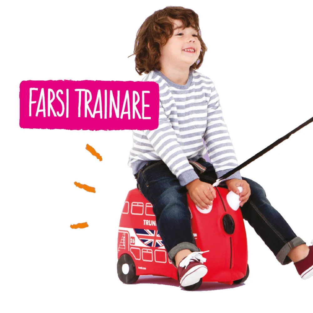 Valigetta Cavalcabile TRUNKI Bagaglio a Mano per Bambino, l'Originale,  valigia per viaggio a traino — BABY LOVE 2000