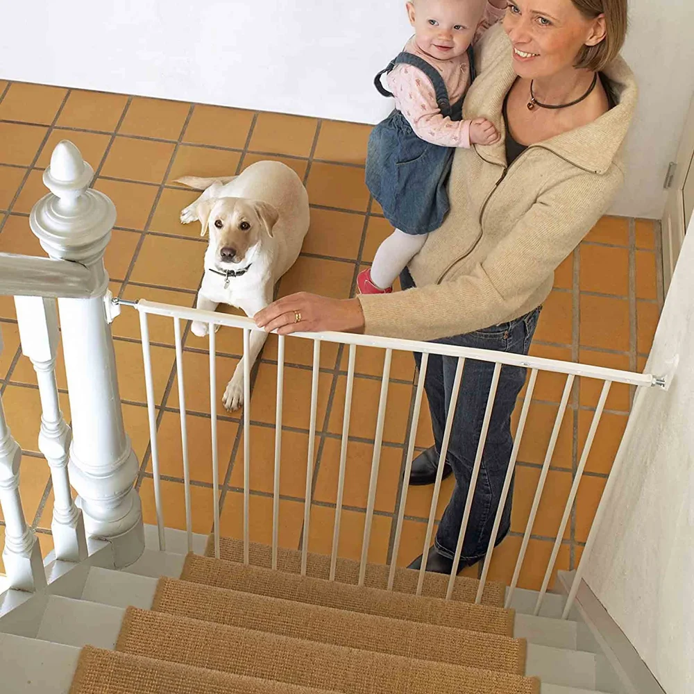 Cancello Per Cani Extra Alto Bettacare - 100cm Altezza, Bianco, Senza Viti - Foto 12