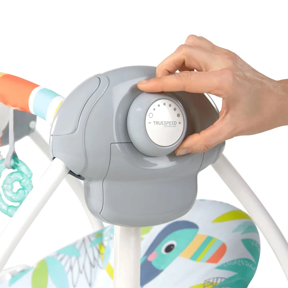 Altalena Automatica Bright Starts Per Neonati - 6 Velocità, Musica E Giocattoli, 0-9 Mesi - Foto 10