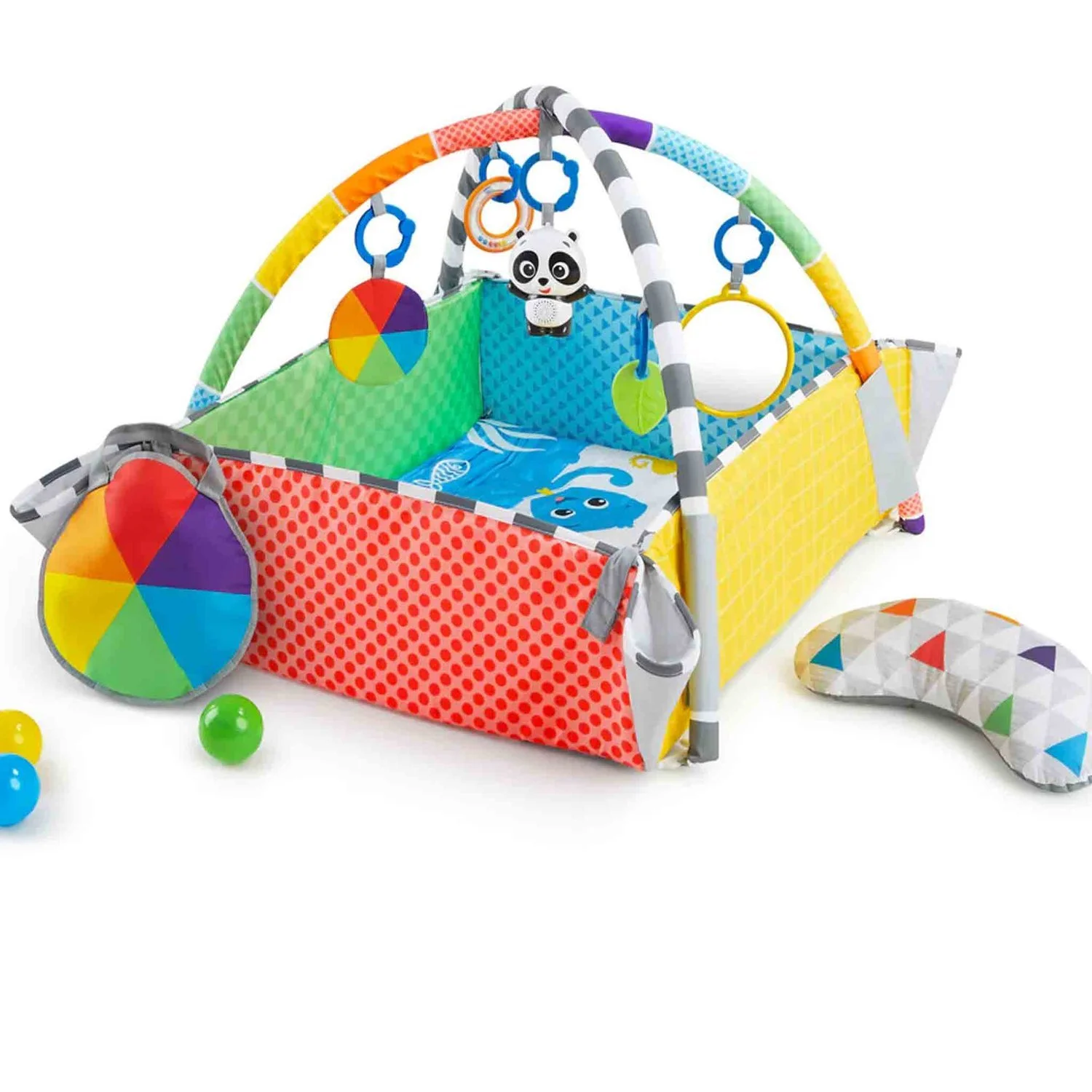 12573 - Palestrina COLOR Baby Einstein 5-in-1 ACTIVITY GYM &amp; BALL con Bordi, Archi e Palline