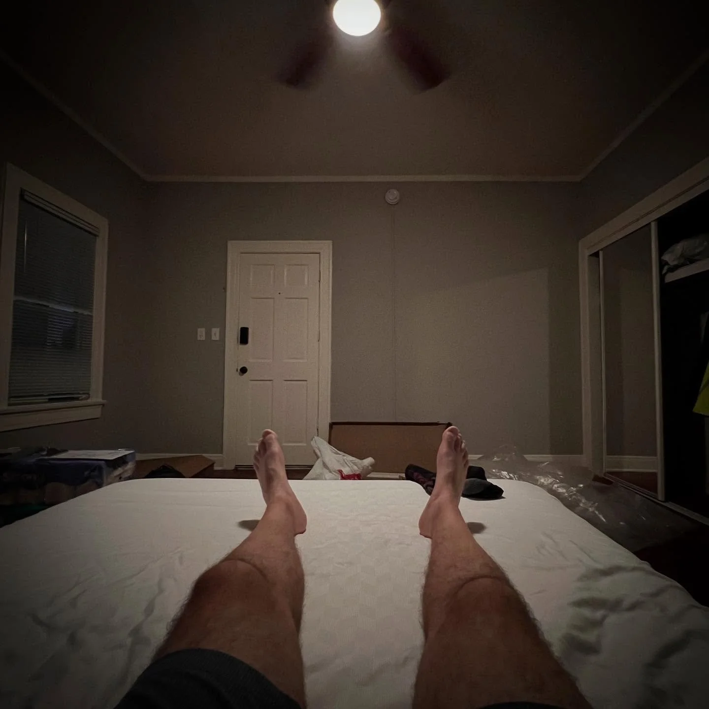 BED
(I have a bed now).