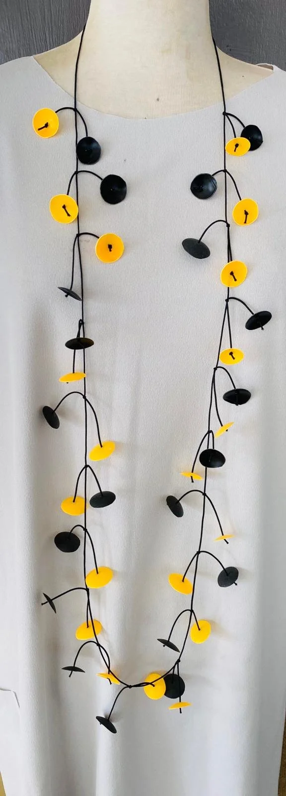 Ping Ping Necklace Orange and Black