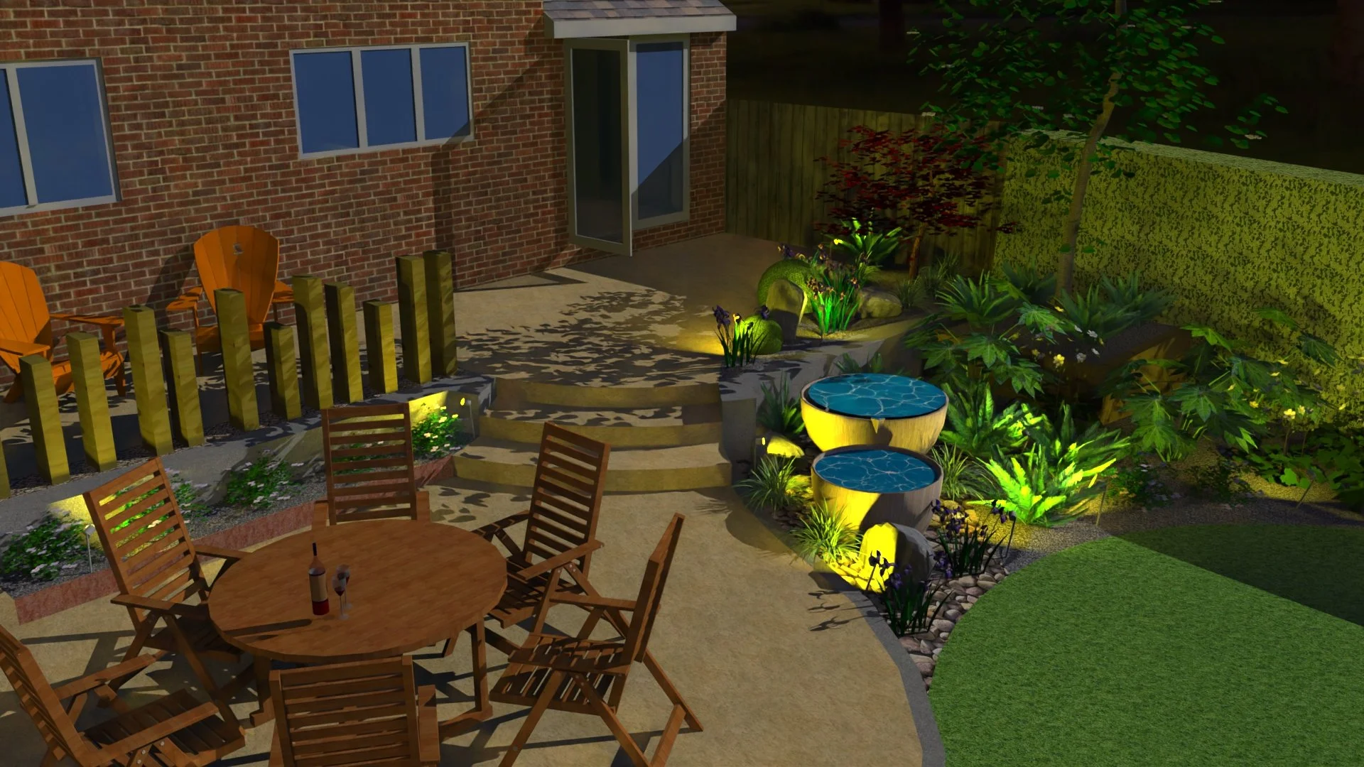 Garden Design Harpenden - Illuminated