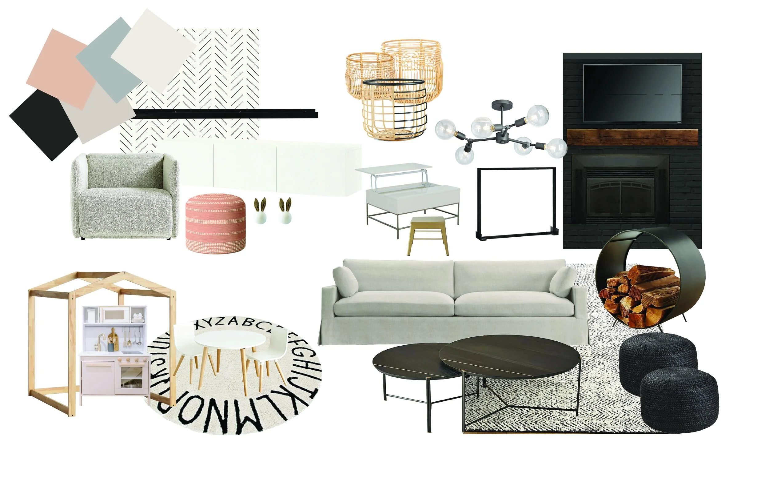Furniture Selections (Family + Play Rooms)