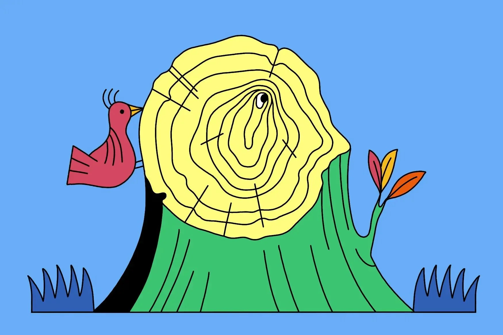 Illustration of the ring of a tree showcasing Secrets to Successful Aging