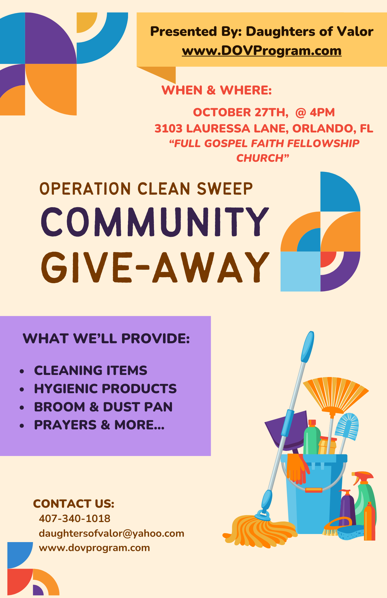 Operation Clean Sweep- Community Giveaway