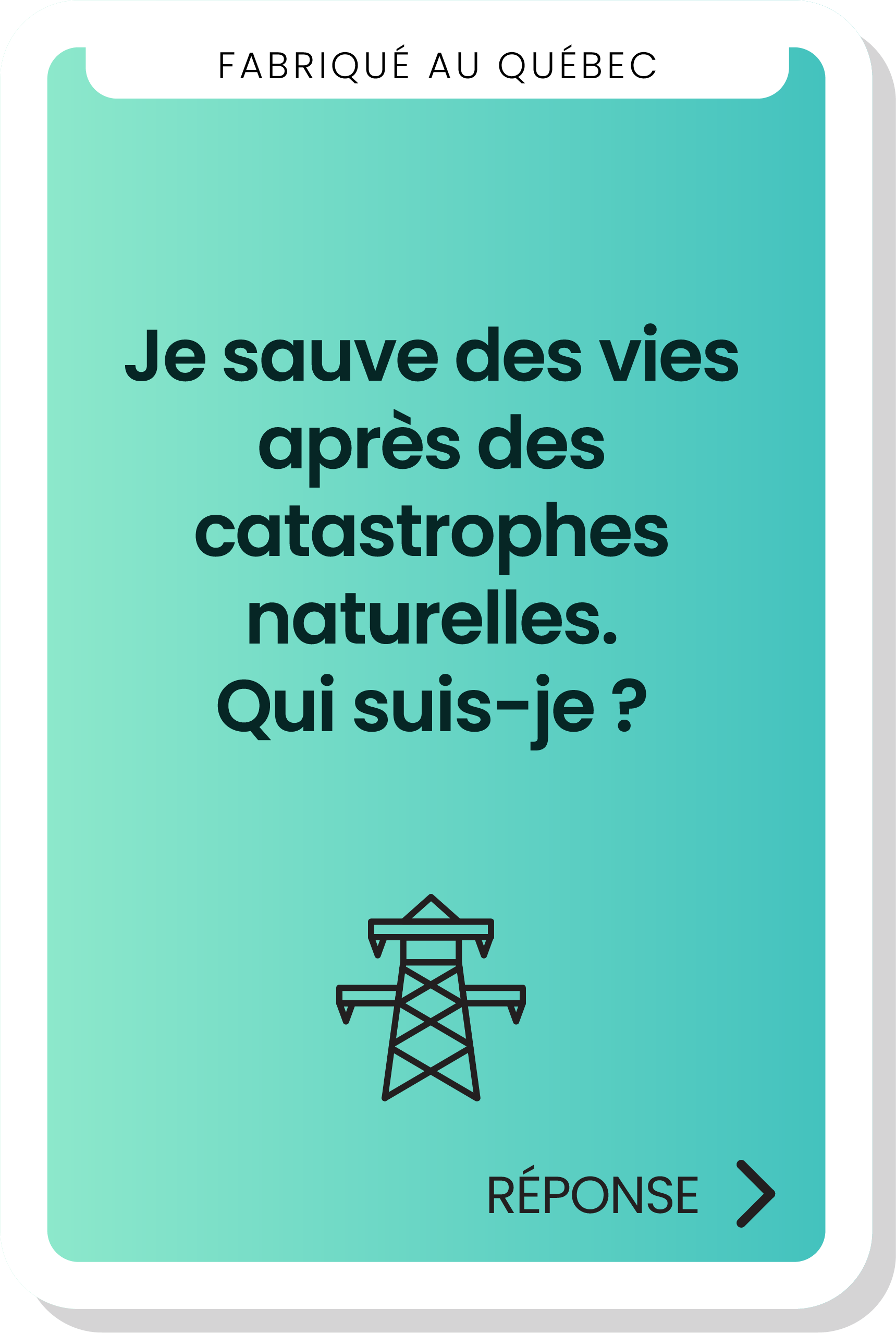 Je sauve des vies après des catastrophes naturelles. Qui suis-je ?
