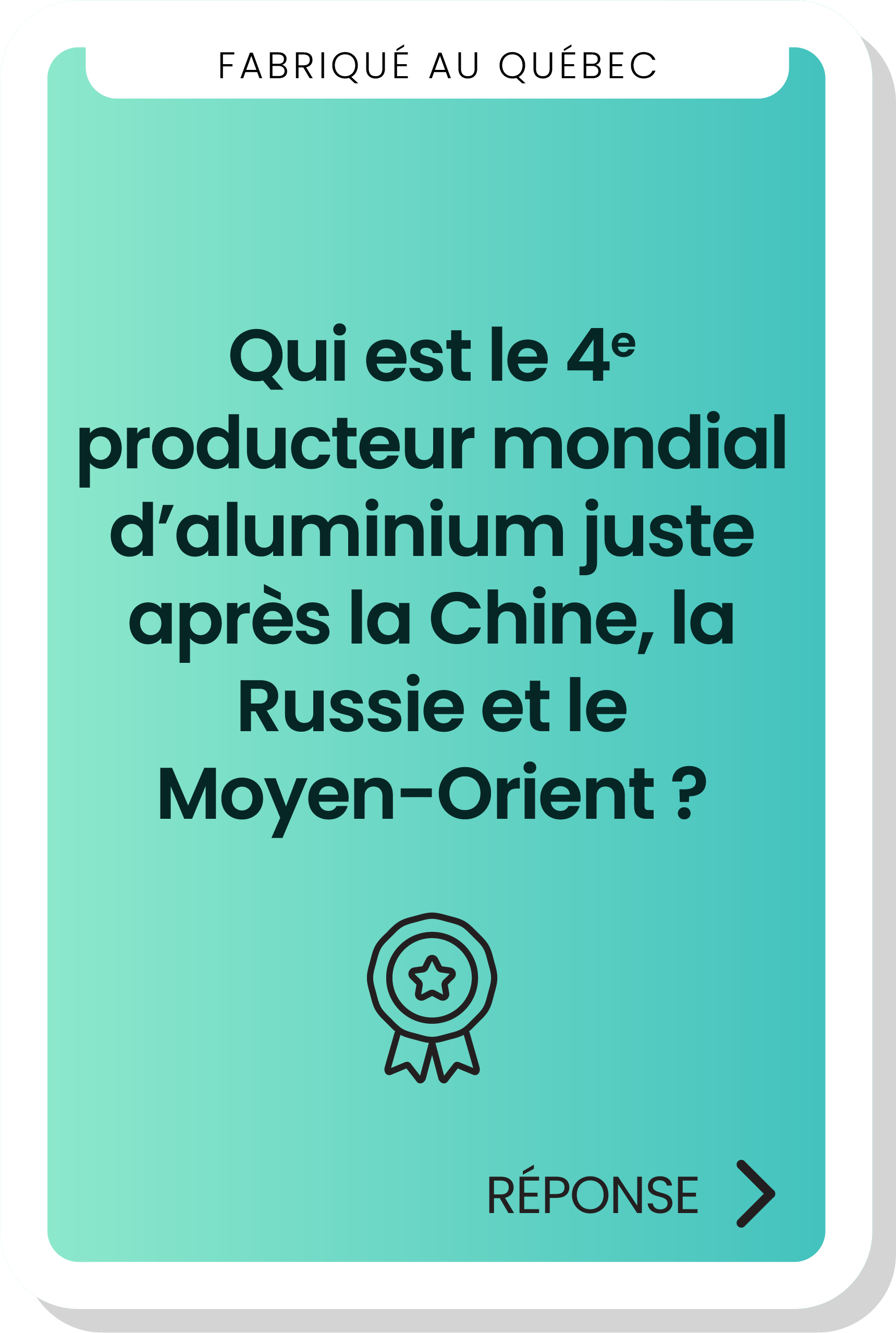 Qui est le 4e producteur mondial d’aluminium juste après la Chine, la Russie et le Moyen-Orient ?