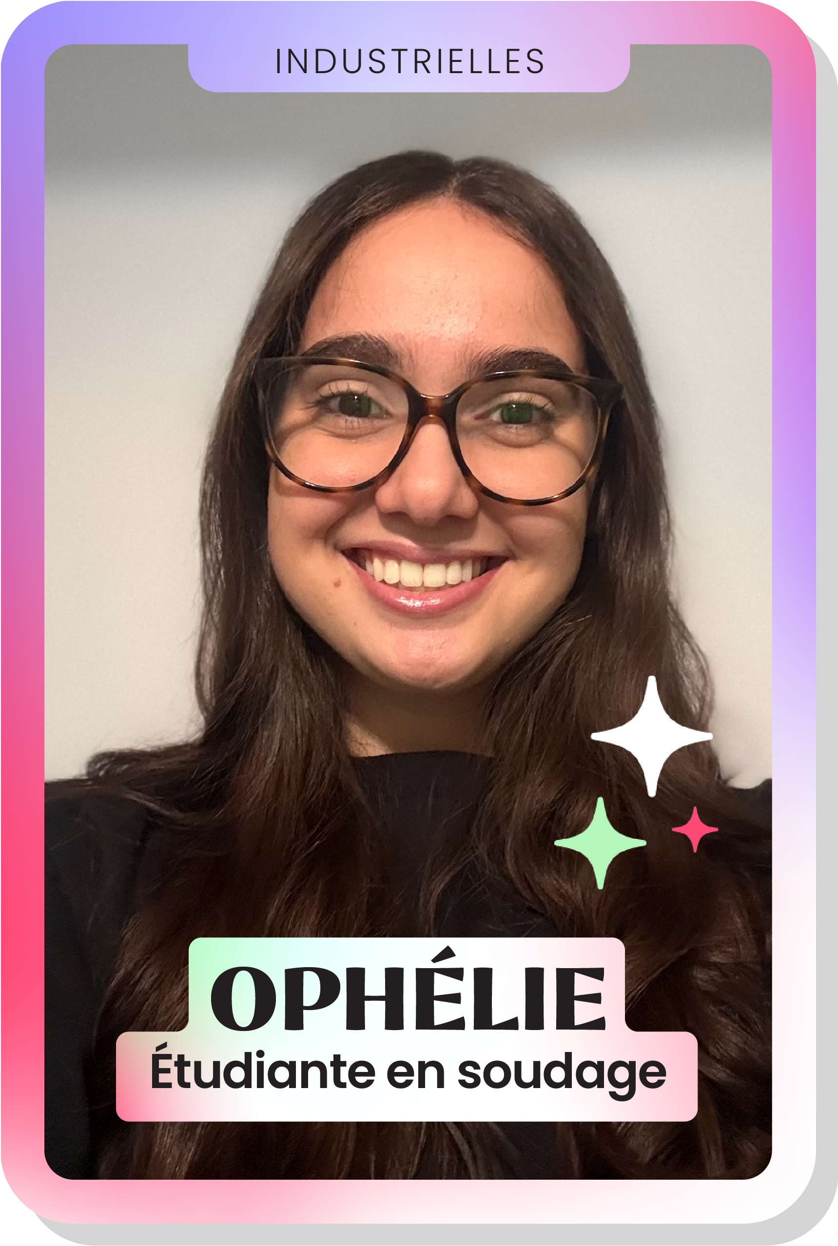 Ophélie, Étudiante en soudage