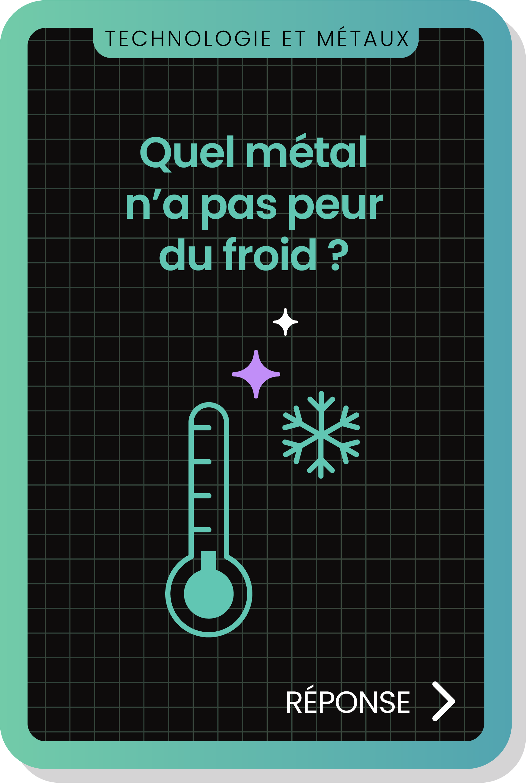 Quel métal n’a pas peur du froid ?