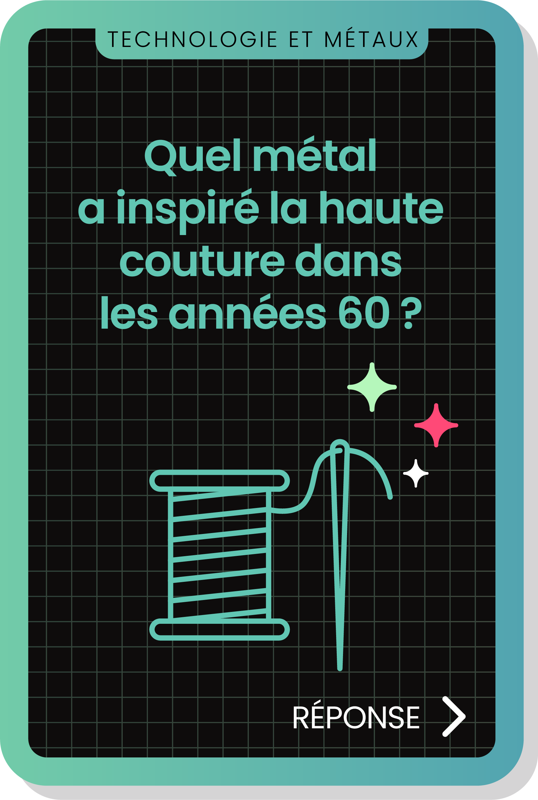 Quel métal a inspiré la haute couture dans les années 60 ?