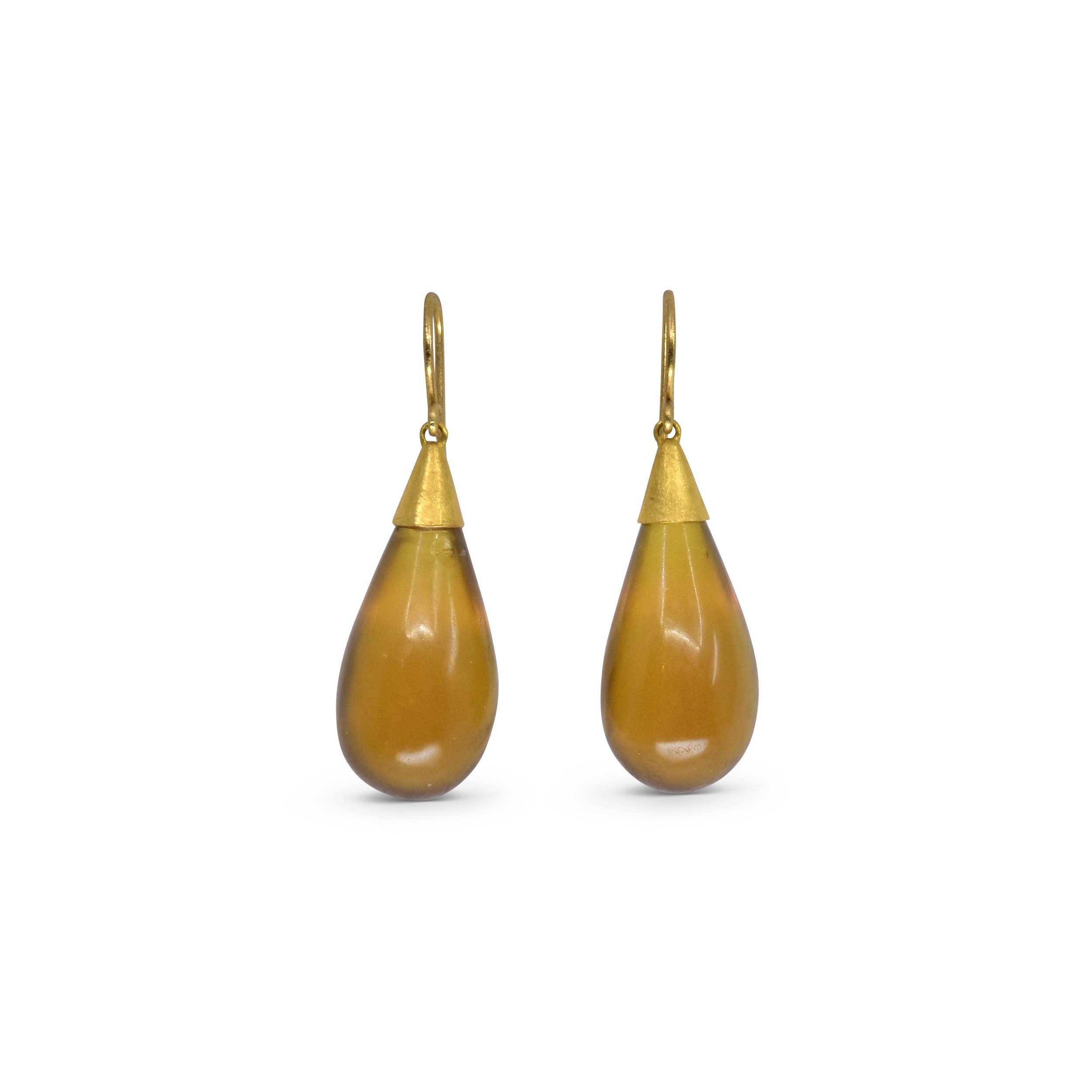 Amber Teardrop Earrings — Devta Doolan Studio