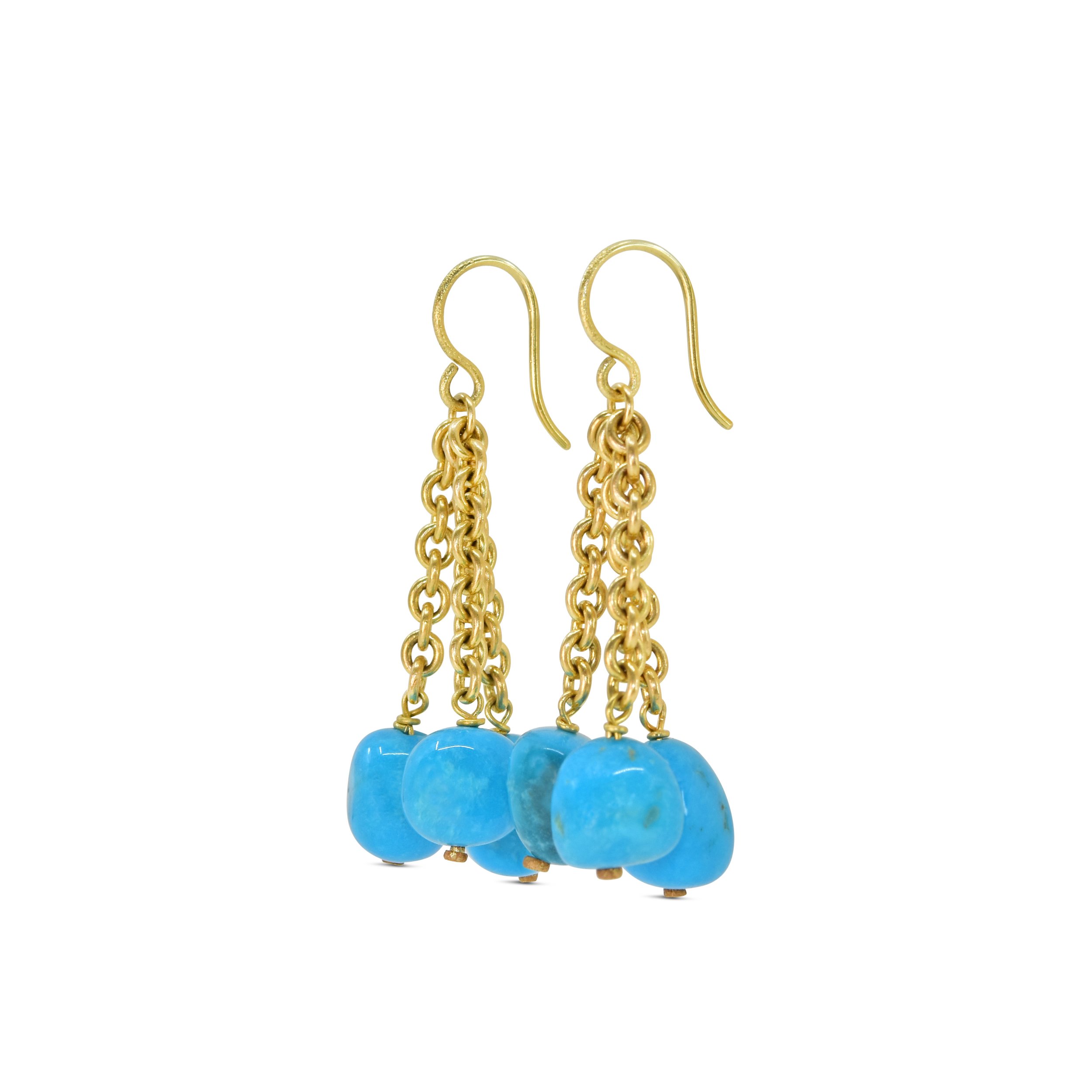 Turquoise Chain Earrings
