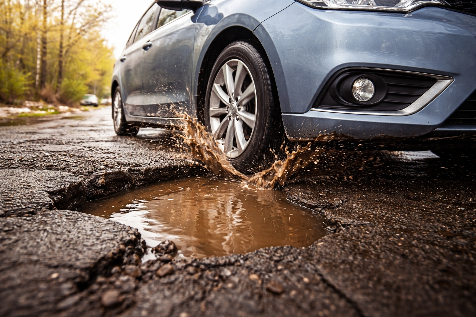 What Potholes Can Really Do to Your Car