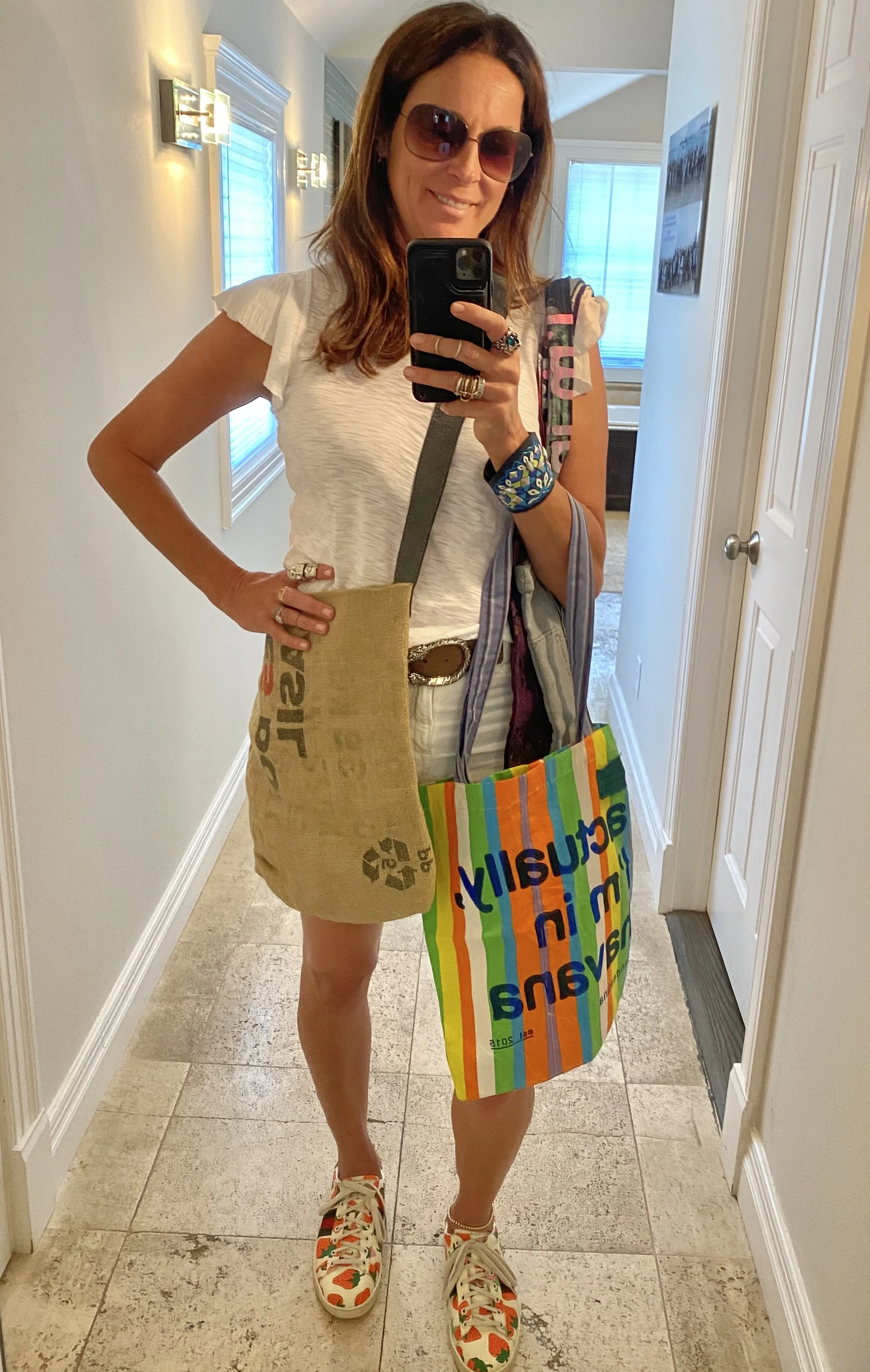 Styled with Evan's bag recommendation!