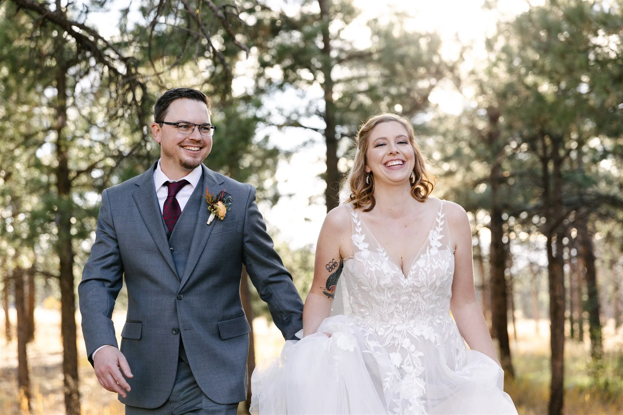 Wedding Photos at an AirBnB in Black Forest, Colorado Springs