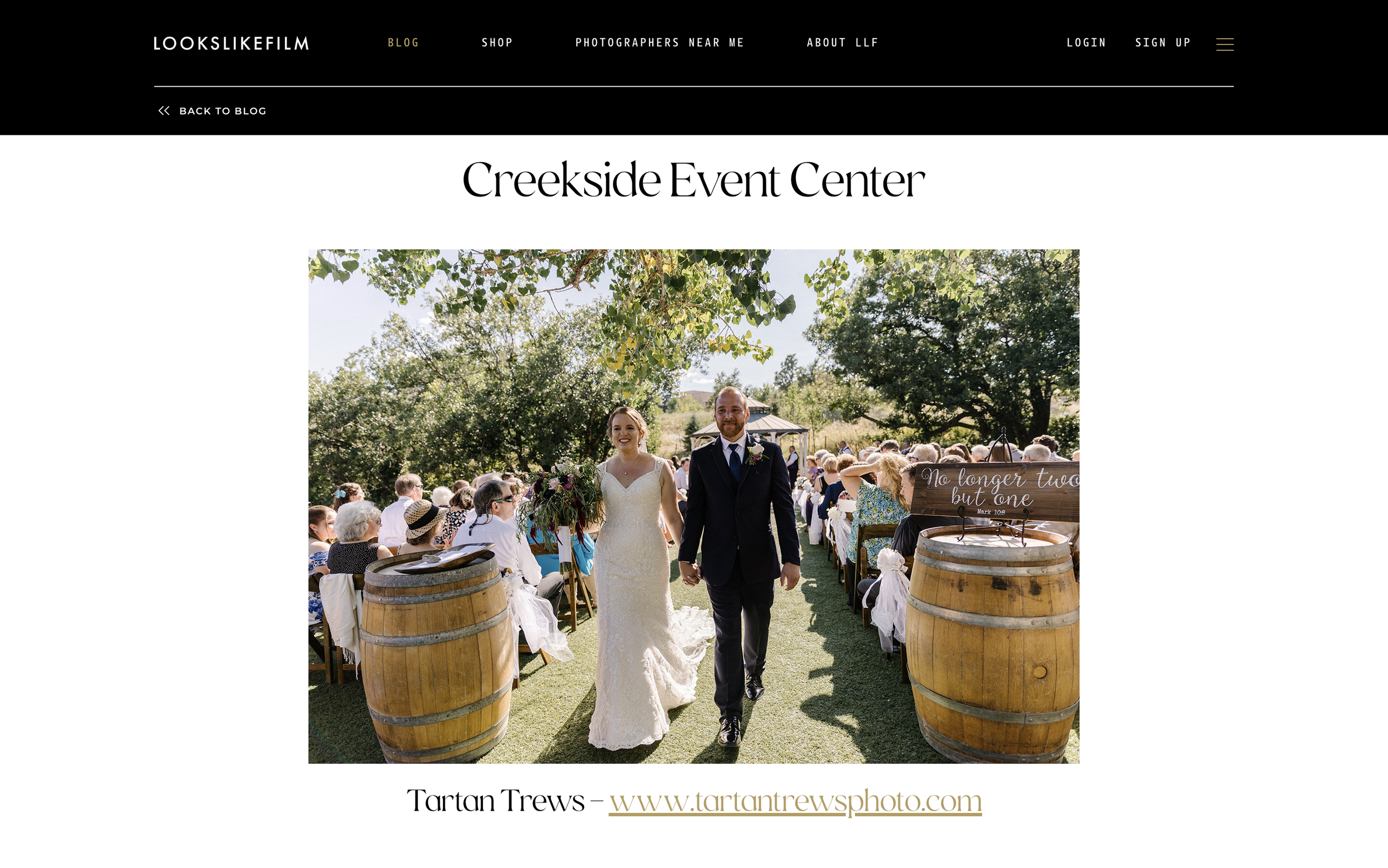 Bride and groom walking down the aisle after wedding ceremony at Creekside Event Center, Colorado Springs