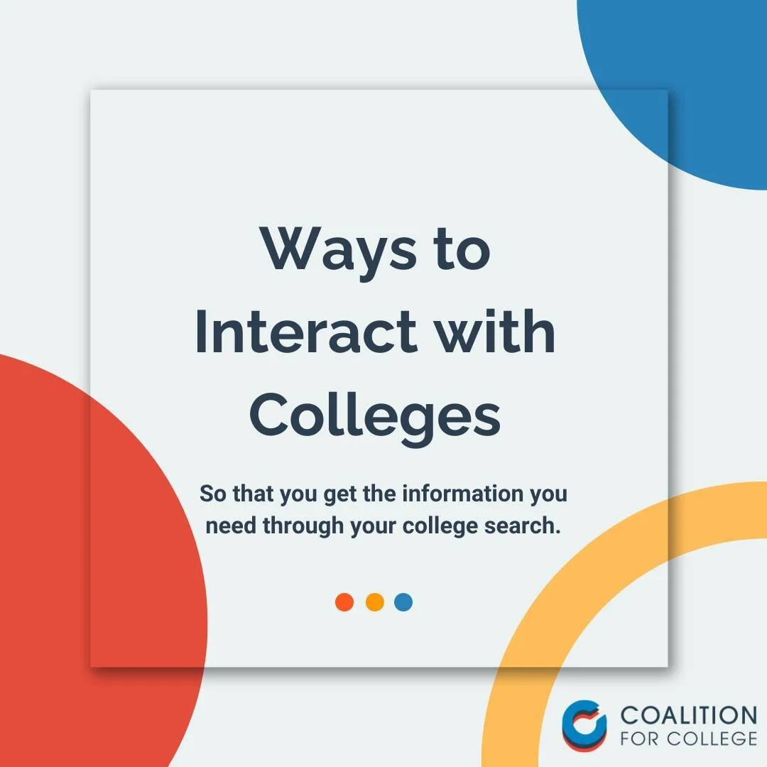 Did you know you can interact directly with colleges and universities during the college search? 👉 Here are some ways to do so.