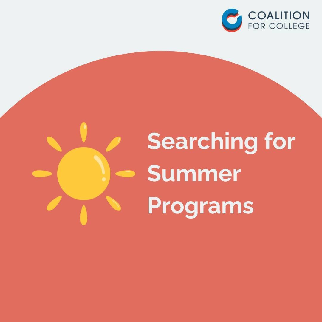 Summer is quickly approaching! Here are some places to start looking for summer programs. 😎