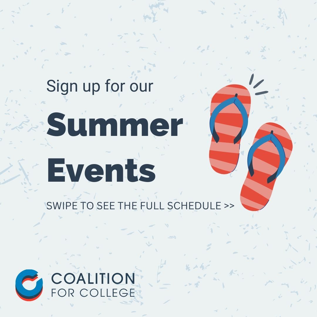 It's almost ☀️summer☀️, which is a great time to gear up for college. Check out our summer events and register at the 🔗 in our bio!