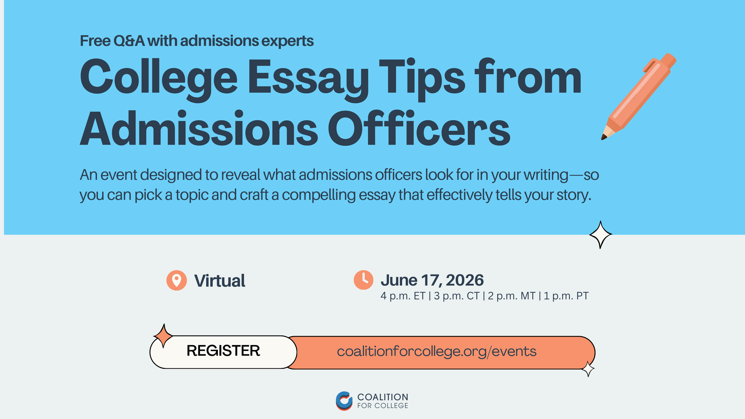 Save the Date—College Essay Tips from Admissions Officers