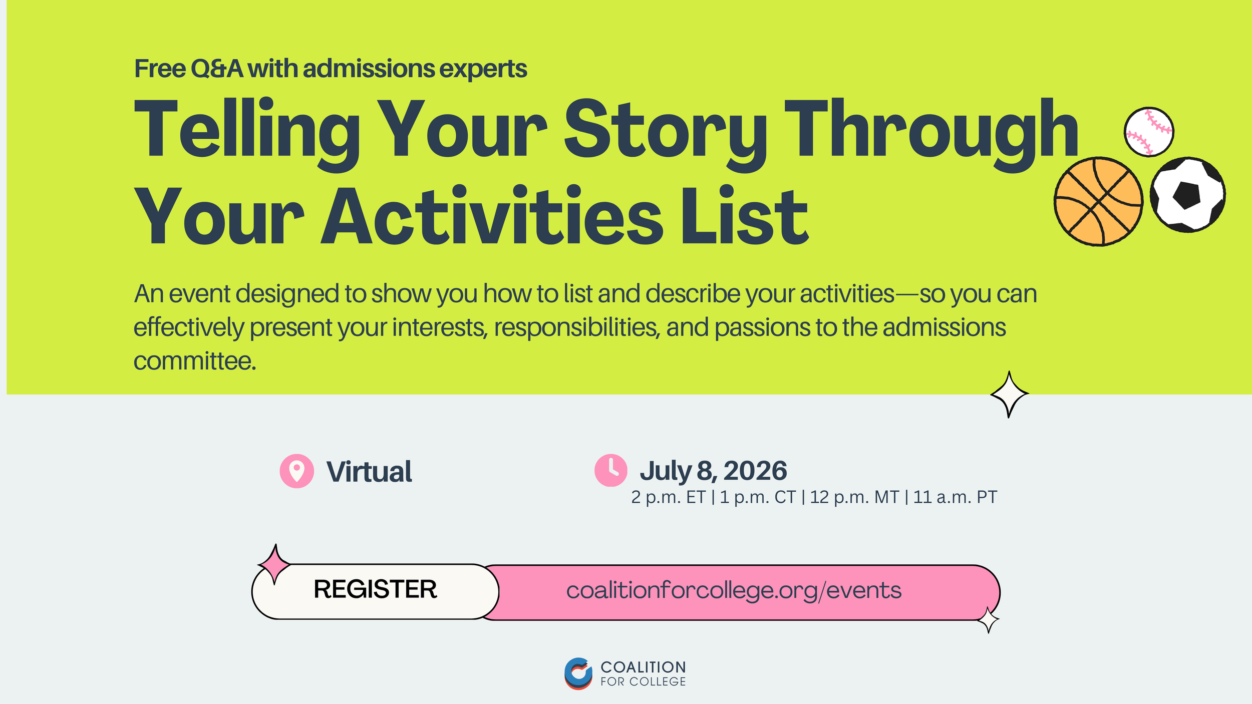 Save the Date—Telling Your Story Through Your Activities List