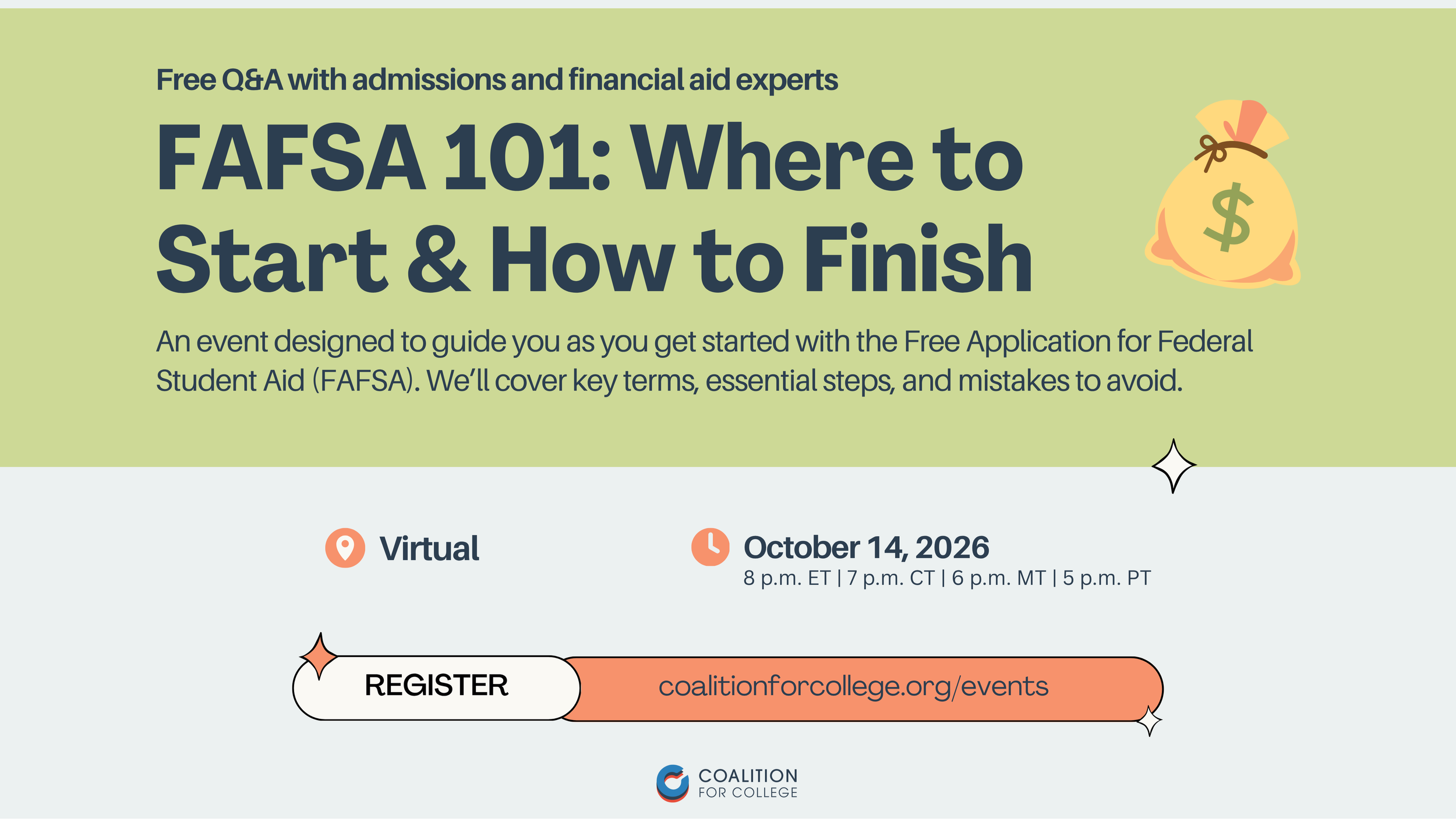 Save the Date—FAFSA 101: Where to Start &amp; How to Finish