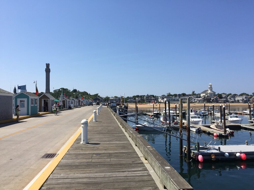 Beautiful View of Rare Quiet Day at MacMillan Pier, Provincetown, Cape Cod